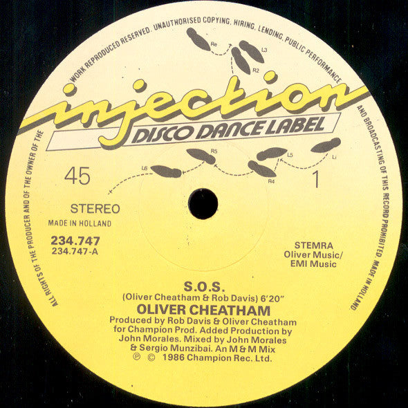 Oliver Cheatham : S.O.S. (12")