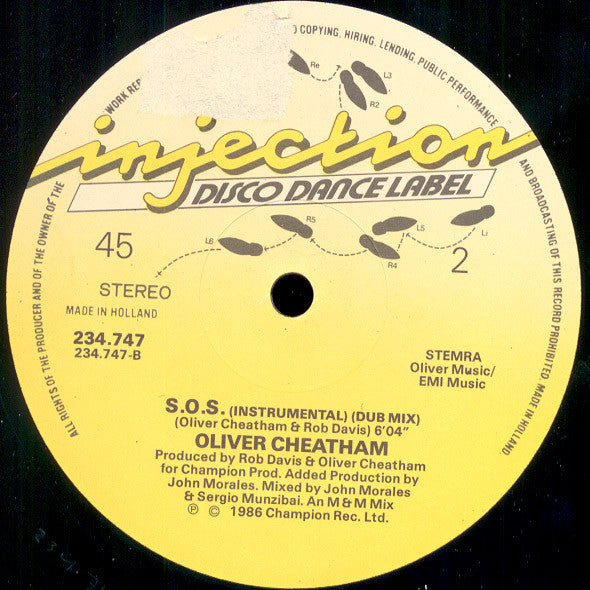 Oliver Cheatham : S.O.S. (12")