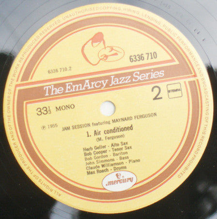 Maynard Ferguson : Jam Session Featuring Maynard Ferguson (LP, Mono, RE)