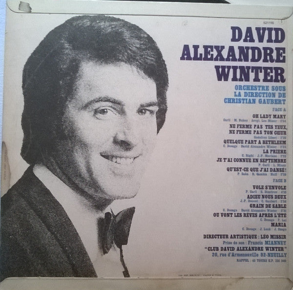 David Alexandre Winter : Oh Lady Mary (LP, Album)