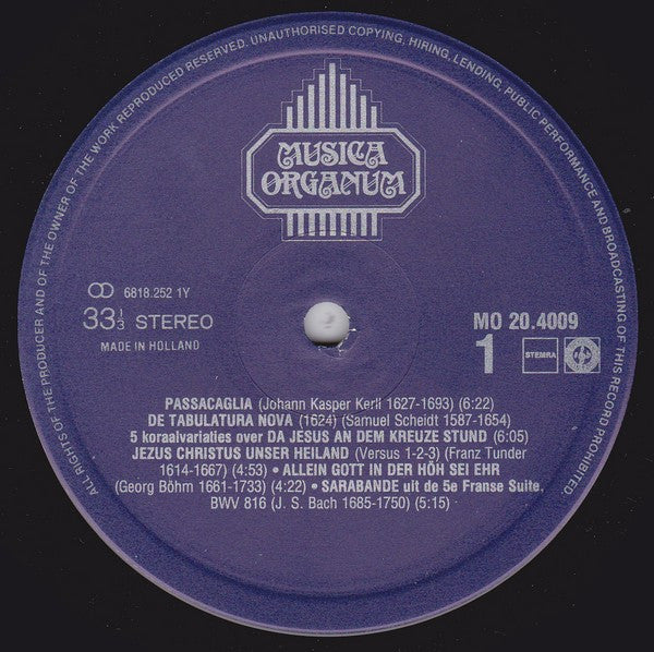 Maarten 't Hart, Han Lammers, Henk Jasperse, Hendrik Kooiker, Joop Brons, Ben Fey, Wim van der Reijden, Jan Schmitz : Orgelstad Leiden II (LP)