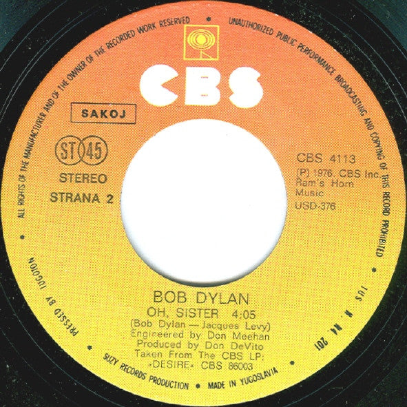 Bob Dylan : Mozambique (7", Single)