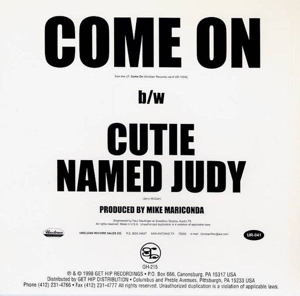 The Dropouts : Come On / Cutie Named Judy (7", Single)