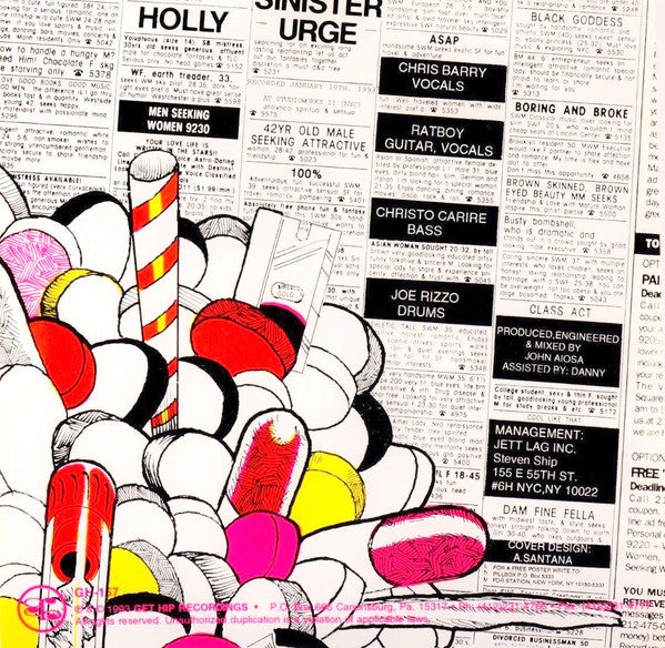 Pillbox (4) : Sinister Urge (7", Single, Col)