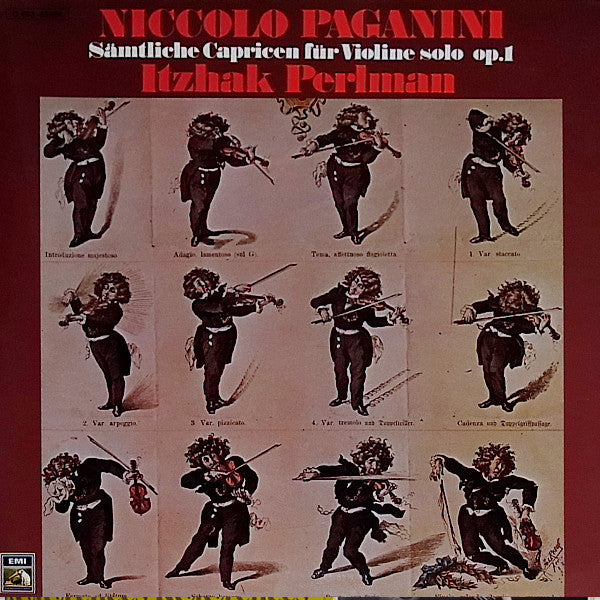 Niccolò Paganini – Itzhak Perlman : Sämtliche Capricen Für Violine Solo  Op.1 (LP)