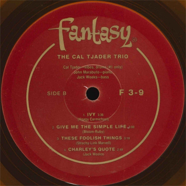 Cal Tjader Trio : The Cal Tjader Trio (10", RSD, Ltd, RE, Ora)