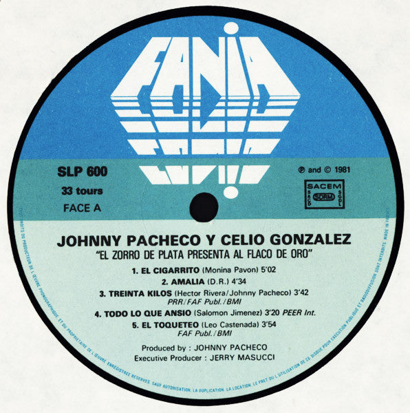 Johnny Pacheco Y Celio González : El Zorro De Plata Presenta Al Flaco De Oro (LP, Album)