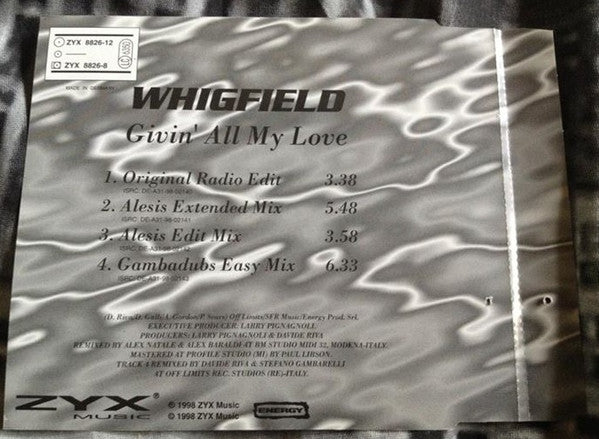 Whigfield : Givin' All My Love (CD, Maxi)