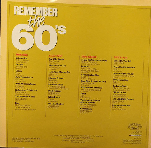 Various : Remember The 60's (Volume 3) (2xLP, Comp)