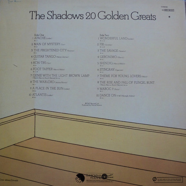 The Shadows : 20 Golden Greats (LP, Comp)