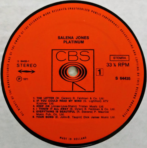 Salena Jones : Platinum (LP, Album)