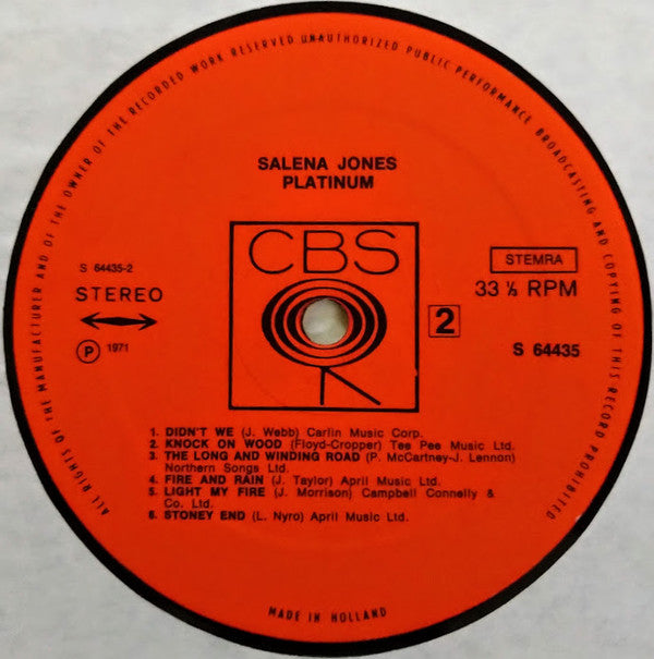 Salena Jones : Platinum (LP, Album)
