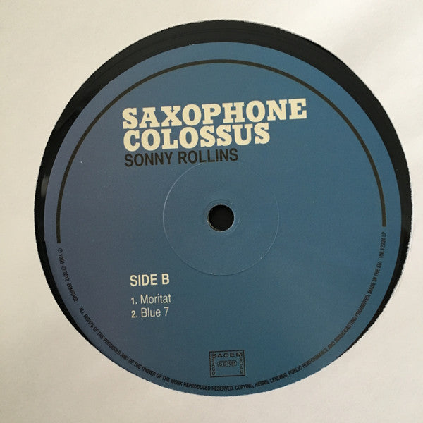 Sonny Rollins : Saxophone Colossus (LP, Album, RE, 180)