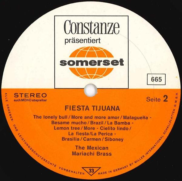 The Mexican Mariachi Brass : Fiesta Tijuana (LP)