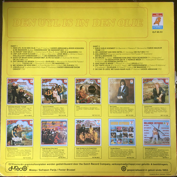 Vader Abraham En Boer Koekoek : Den Uyl Is In Den Olie (LP, Comp)