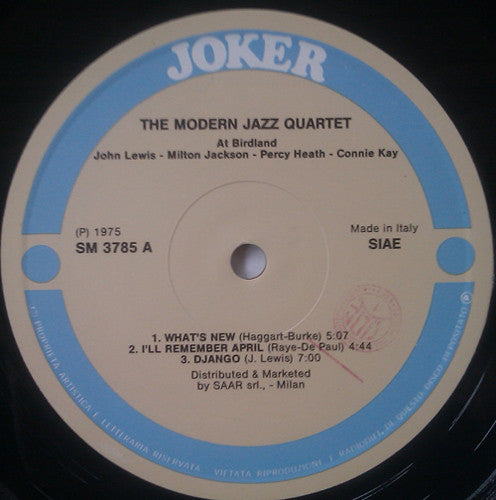 The Modern Jazz Quartet : At Birdland (LP)