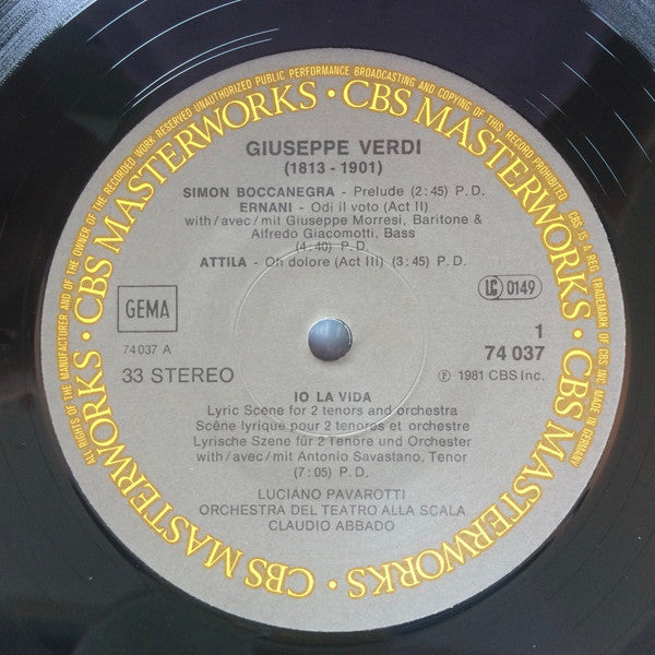 Pavarotti*, Claudio Abbado, Orchestra Del Teatro Alla Scala : Pavarotti Premieres (LP, Gat)