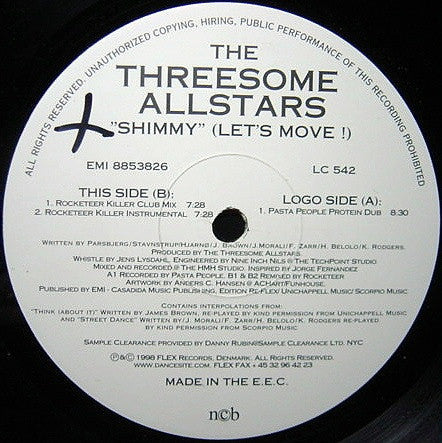 The Threesome Allstars : Shimmy (Let's Move!) (12")