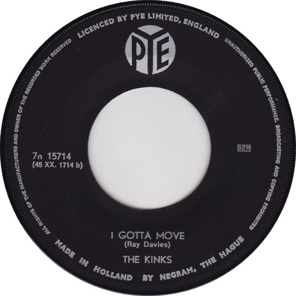 The Kinks : All Day And All Of The Night (7", Single, Car)