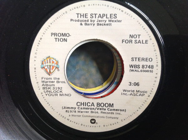The Staples : Chica Boom   (7", Mono, Promo)
