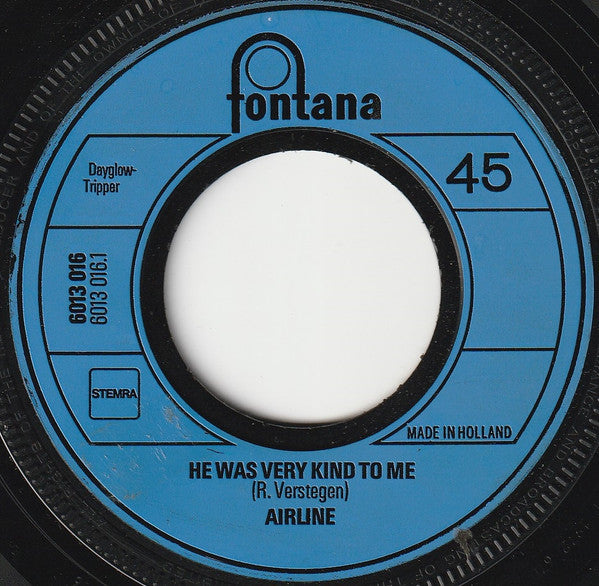 Airline : He Was Very Kind To Me / How Long Will It Take (7", Single)