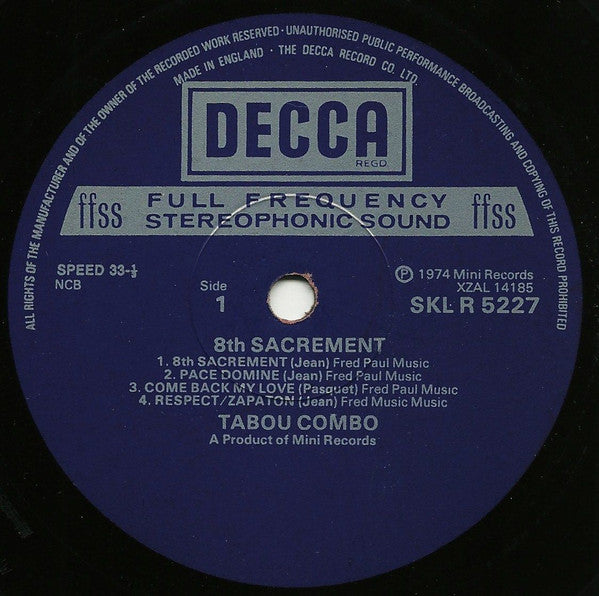 Tabou Combo De Petion Ville* : 8th Sacrement (LP, Album)