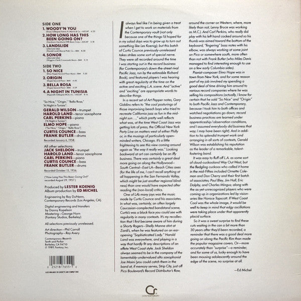 The Curtis Counce Group : Sonority (LP, Album)