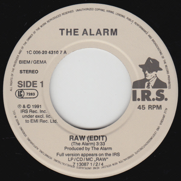 The Alarm : Raw (7", Single)