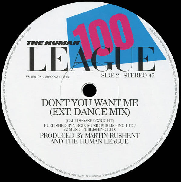 The Human League : Don't You Want Me (12", RSD, Single, Ltd, RE)
