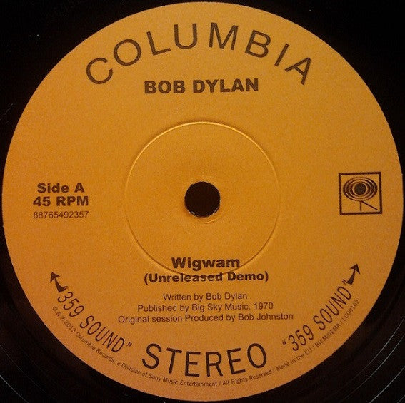 Bob Dylan : Wigwam (7", RSD, Single)