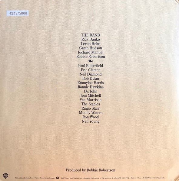 The Band : The Last Waltz (3xLP, Album, Ltd, Num, RE)
