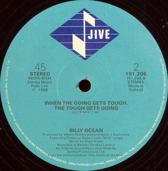 Billy Ocean : When The Going Gets Tough, The Tough Get Going (12")