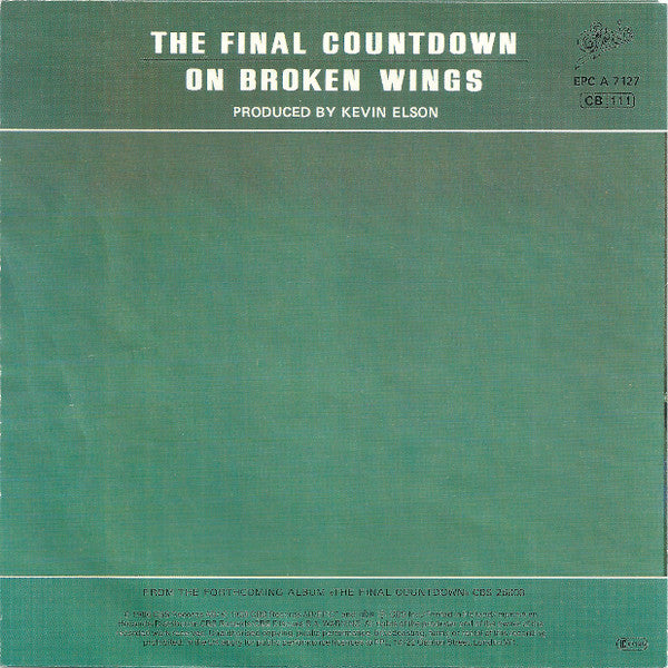 Europe (2) : The Final Countdown (7", Single)