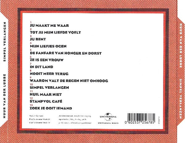 Huub van der Lubbe : Simpel Verlangen (CD, Album)
