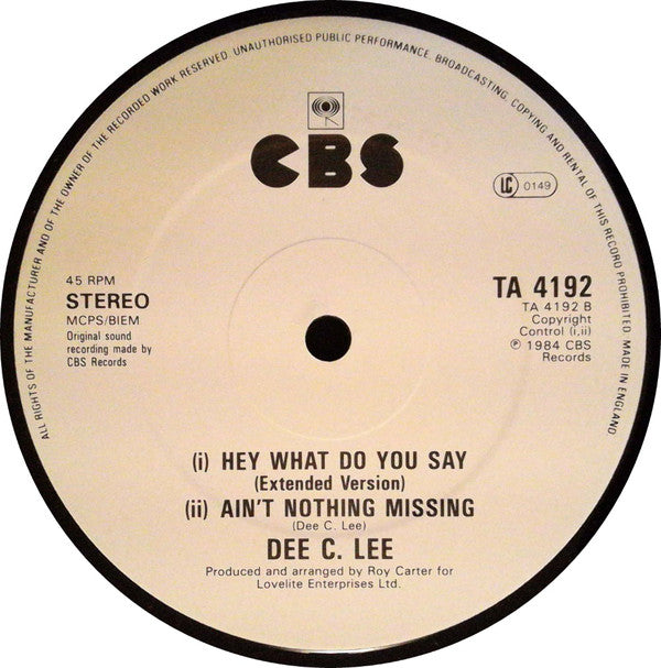 Dee C. Lee : Selina Wow Wow (12", Single)