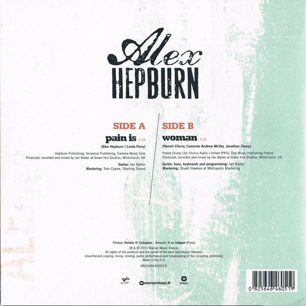 Alex Hepburn : Pain Is / Woman (7", Single, Whi)