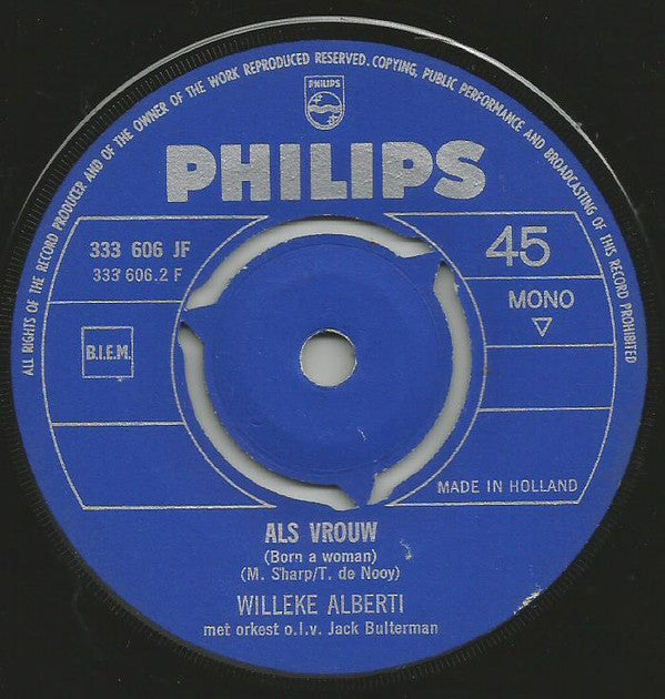 Willeke Alberti : Rozen, Tien Rozen / Als Vrouw (7", Single, Mono)