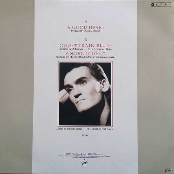 Feargal Sharkey : A Good Heart (12", Single)
