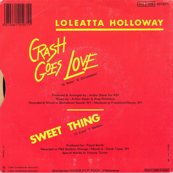 Loleatta Holloway : Crash Goes Love (7", Single)