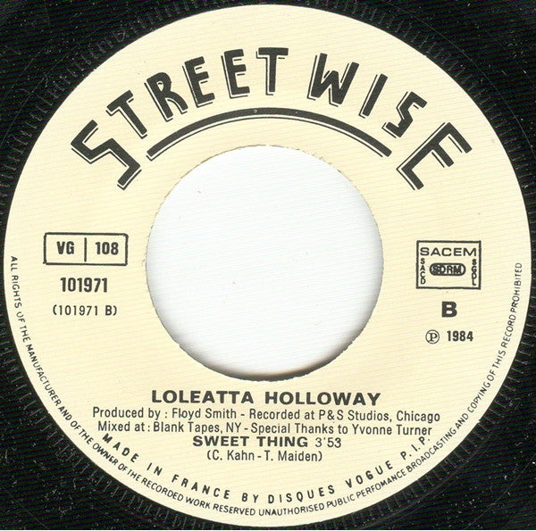Loleatta Holloway : Crash Goes Love (7", Single)