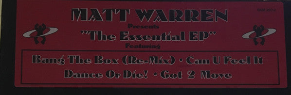 Matt Warren : The Essential EP (12", EP)