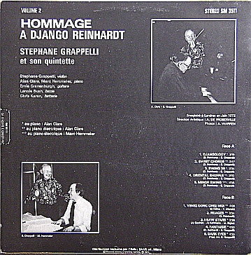 Stéphane Grappelli Quintet : Hommage À Django Reinhardt Volume 2 (LP, Album)