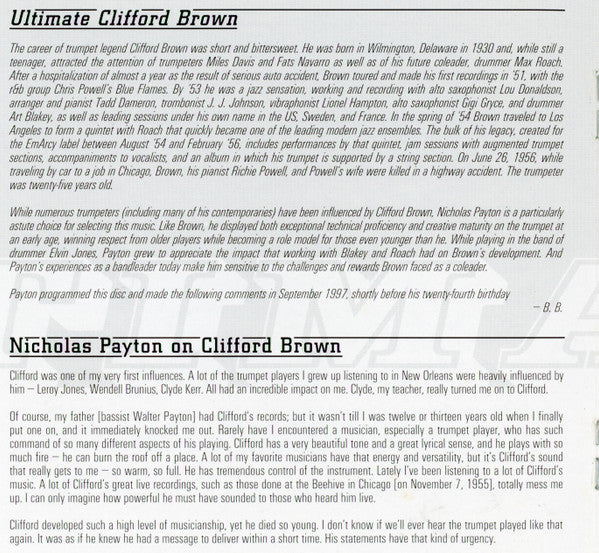 Clifford Brown : Ultimate Clifford Brown (CD, Comp)