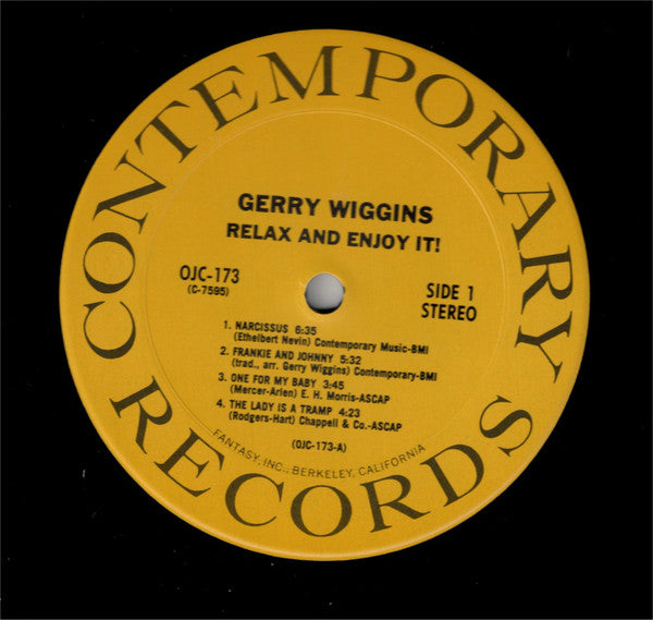Gerry Wiggins* : Relax And Enjoy It! (LP, Album, RE)