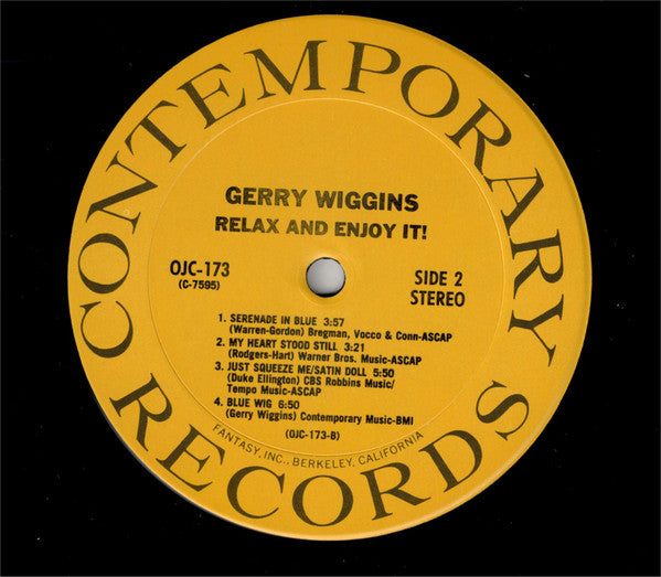 Gerry Wiggins* : Relax And Enjoy It! (LP, Album, RE)