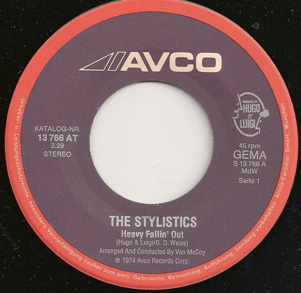 The Stylistics : Heavy Fallin' Out (7", Single)