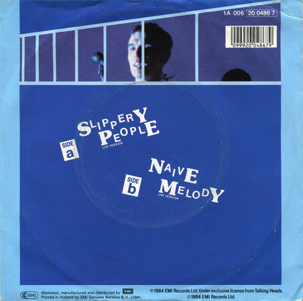 Talking Heads : Slippery People (7", Single)
