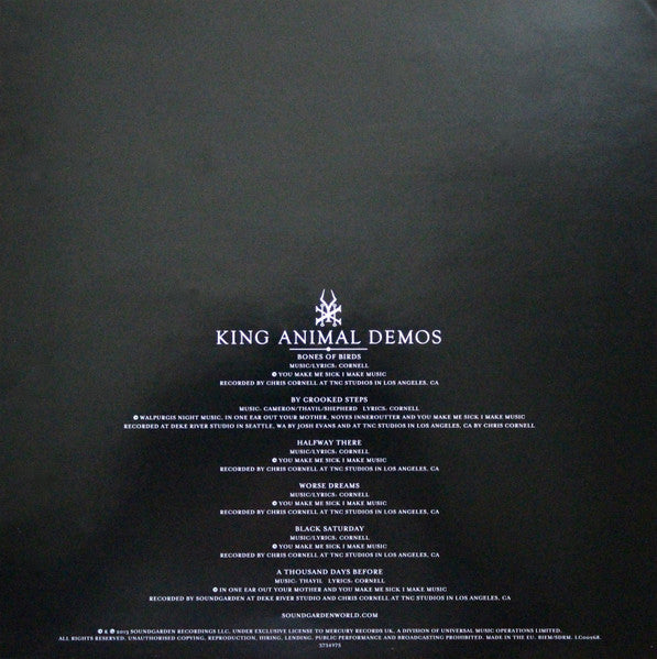 Soundgarden : King Animal Demos (10", EP, Ltd)