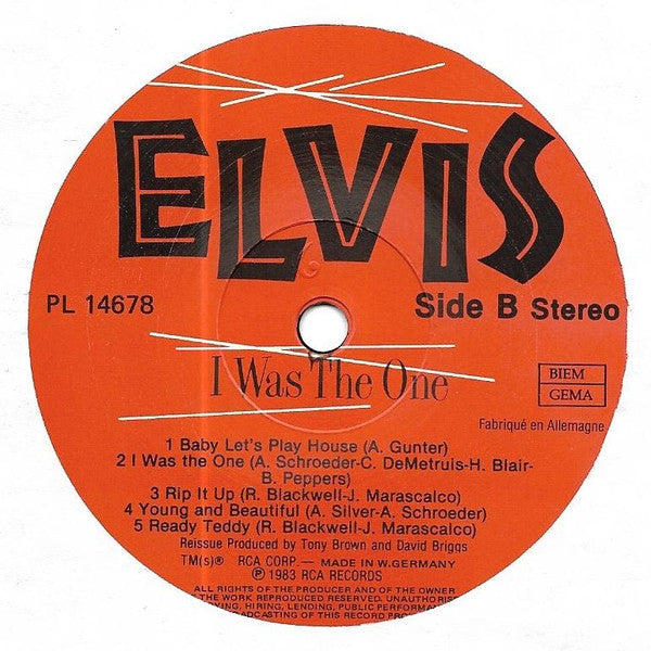 Elvis* : I Was The One (LP, Comp)