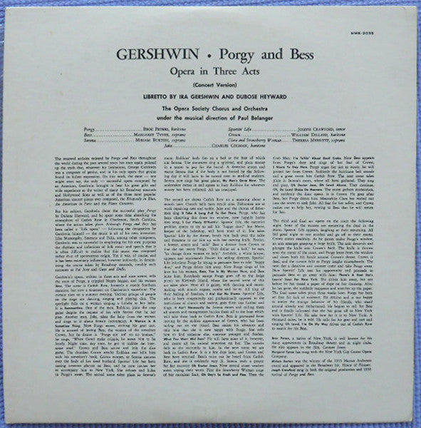 George Gershwin : Porgy And Bess (LP)
